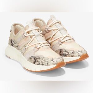 Cole Haan ZER0GRAND Flex Women's Soft Metal Snakeskin Sneakers